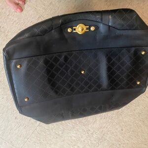 Versace leather large duffel bag
